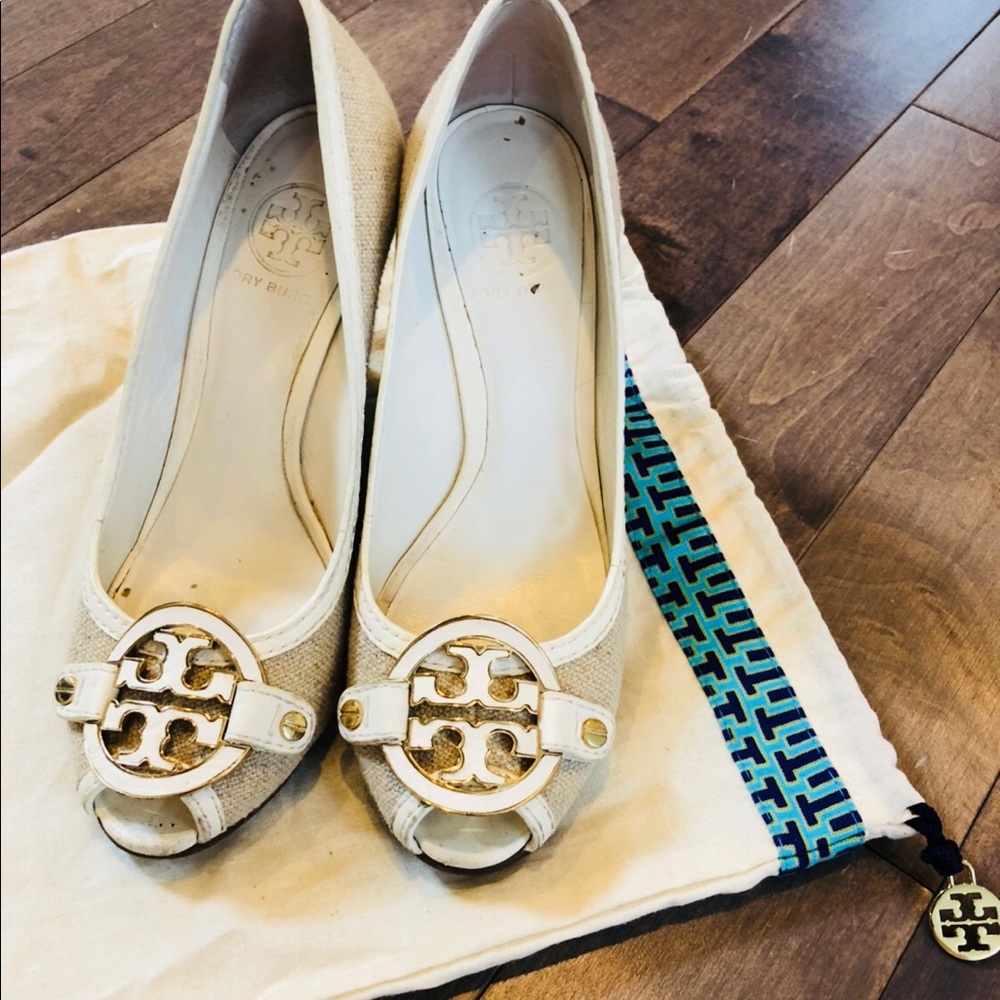 Tory Burch open toe wedge heel